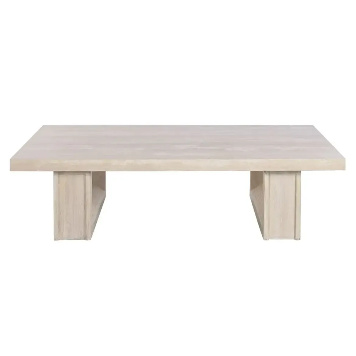 Mesa de Centro Mármol Travertino y Madera de Olmo 160 cm MB-226312