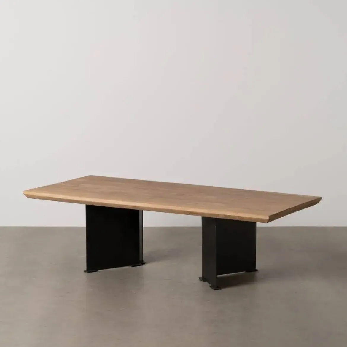 Mesa de Centro Natural de Madera de Mango y Patas de Hierro 150 cm 612852