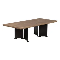 Mesa de Centro Natural de Madera de Mango y Patas de Hierro 150 cm 612852