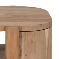 Mesa de Centro Natural en Madera con Hueco Inferior 120 cm 612845