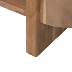 Mesa de Centro Natural en Madera con Hueco Inferior 120 cm 612845