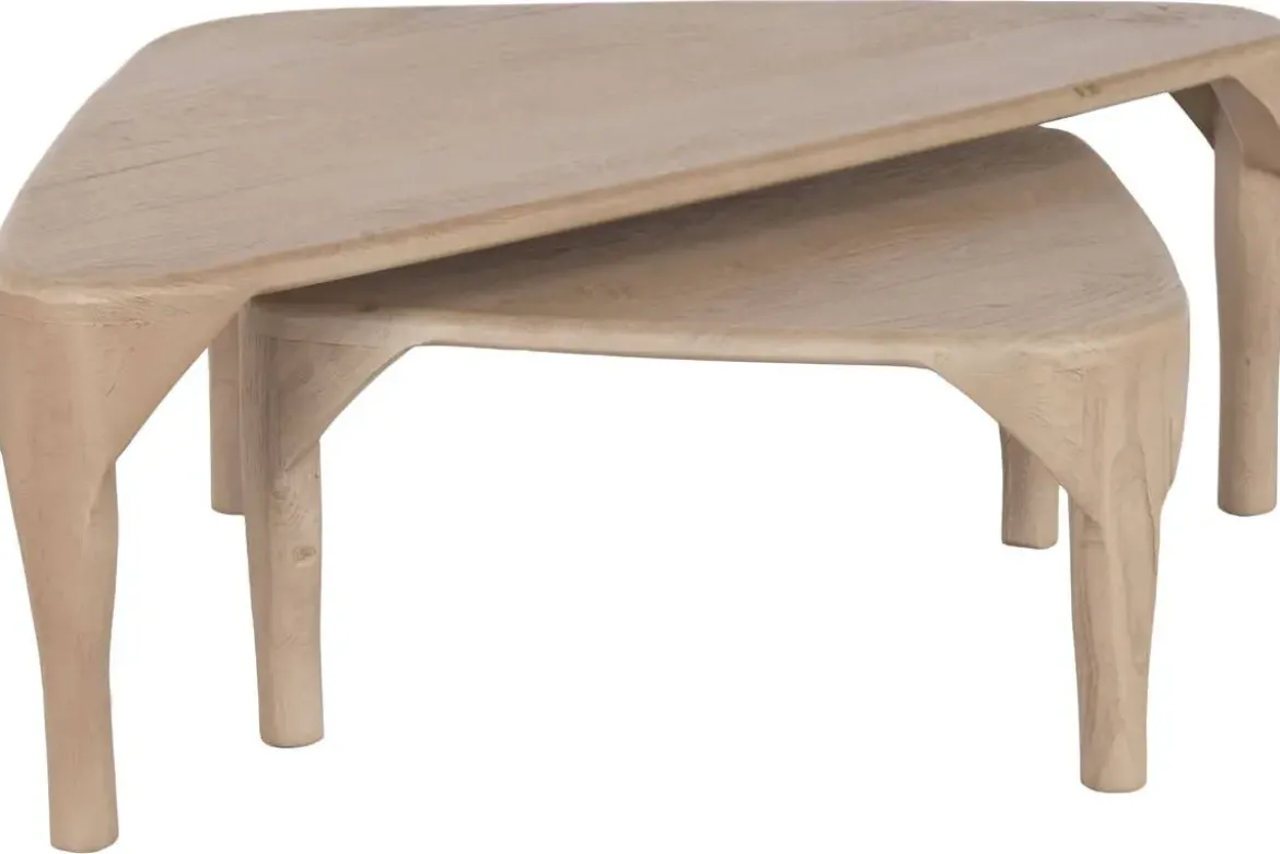 Mesa de Centro Nido Set 2 de Madera de Mango MB-221943