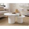 Mesa de Centro Nido Set de 2 Redondas en Madera Reciclada MANGO MB-219467