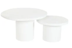 Mesa de Centro Nido Set de 2 Redondas en Madera Reciclada MANGO MB-219467