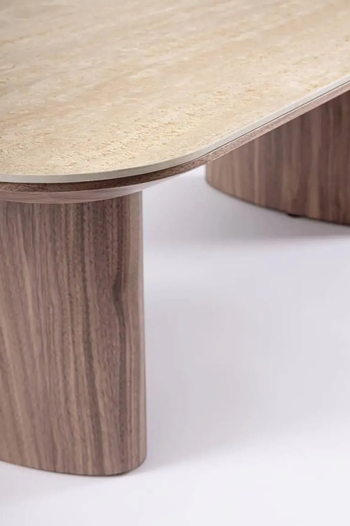Mesa de Centro Nogal y Travertino EZEKIEL 0747346