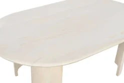 Mesa de Centro Ovalada de Madera de Mango Natural MB-205732