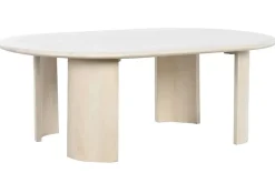 Mesa de Centro Ovalada de Madera de Mango Natural MB-205732