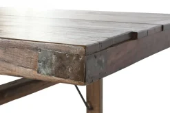 Mesa de Centro Plegable de Madera Reciclada Natural MB-216536