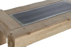 Mesa de Centro Rectangular de Madera de Abeto Natural MB-209218