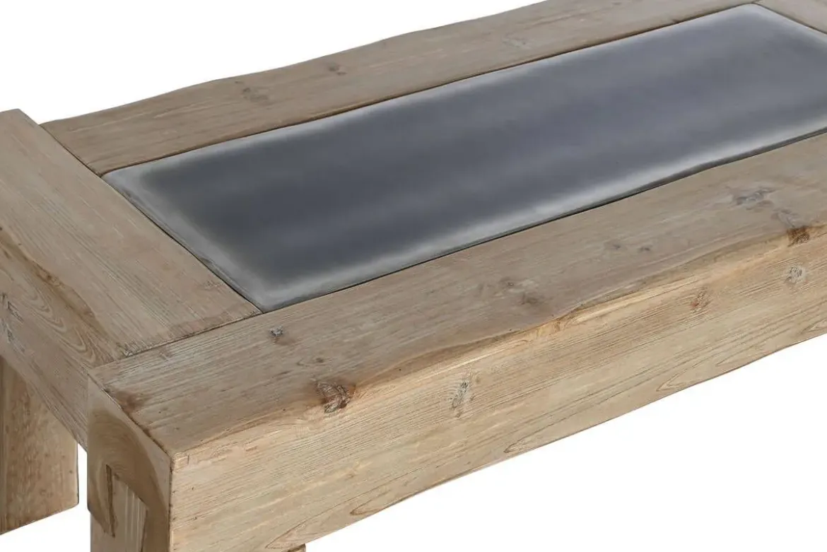 Mesa de Centro Rectangular de Madera de Abeto Natural MB-209218