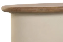 Mesa de Centro Rectangular en MDF y Madera de Abeto Crema MB-227612