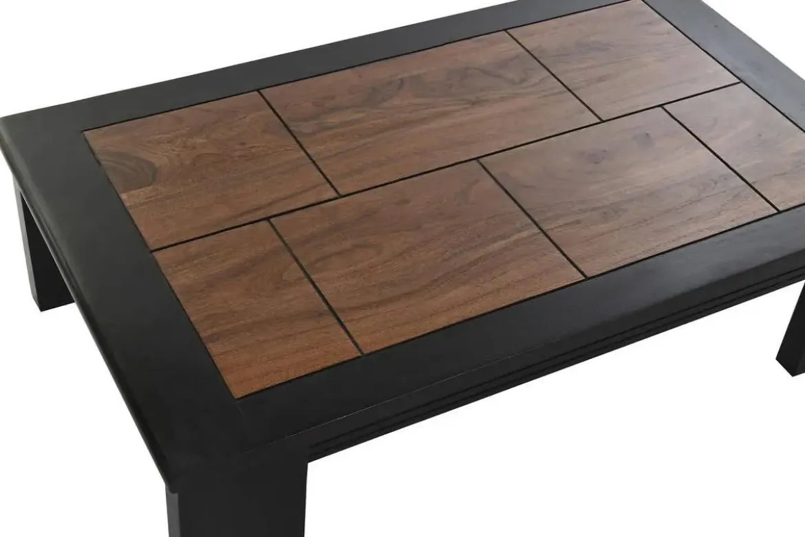 Mesa de Centro Rectangular en Madera de Acacia Negra MB-197182