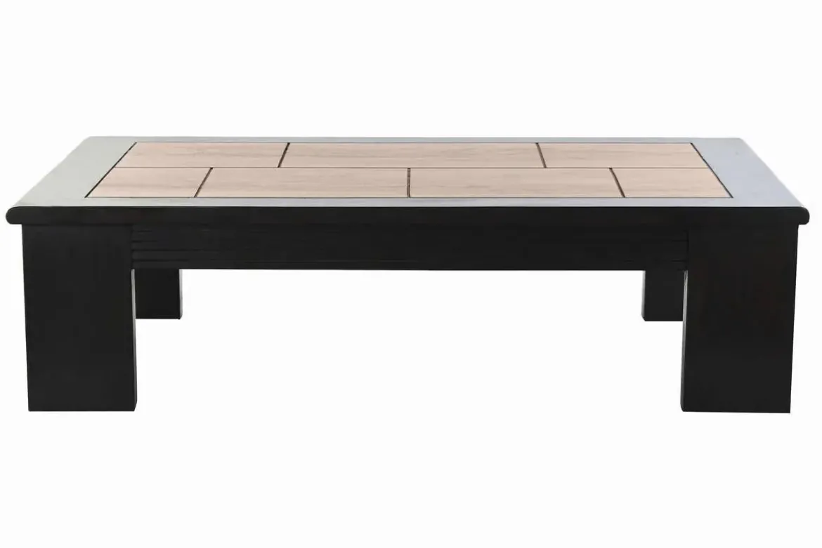 Mesa de Centro Rectangular en Madera de Acacia Negra MB-197182