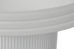 Mesa de Centro Redonda Blanca de Madera MDF MB-216606