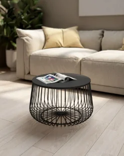 Mesa de Centro Redonda con Estructura Negra ÍNDICO CNG1106N