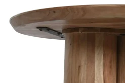 Mesa de Centro Redonda de Madera de Acacia Natural MB-212657