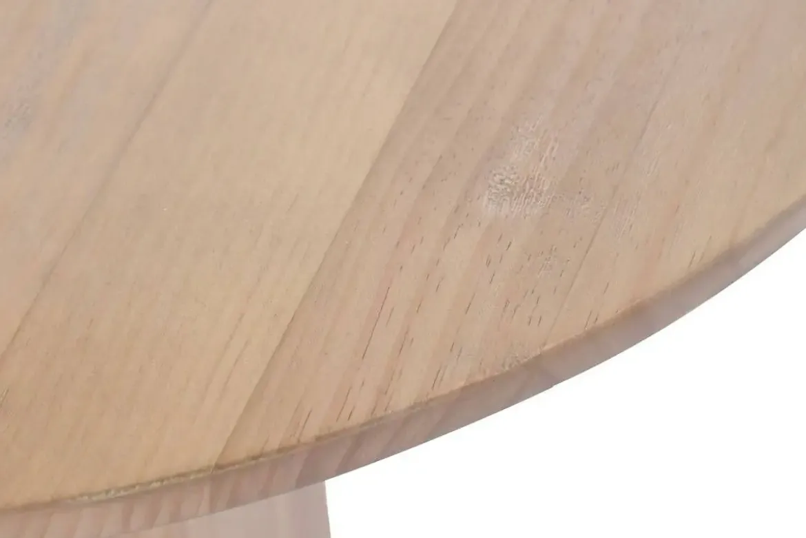 Mesa de Centro Redonda de Madera de Abeto 89 cm MB-230873