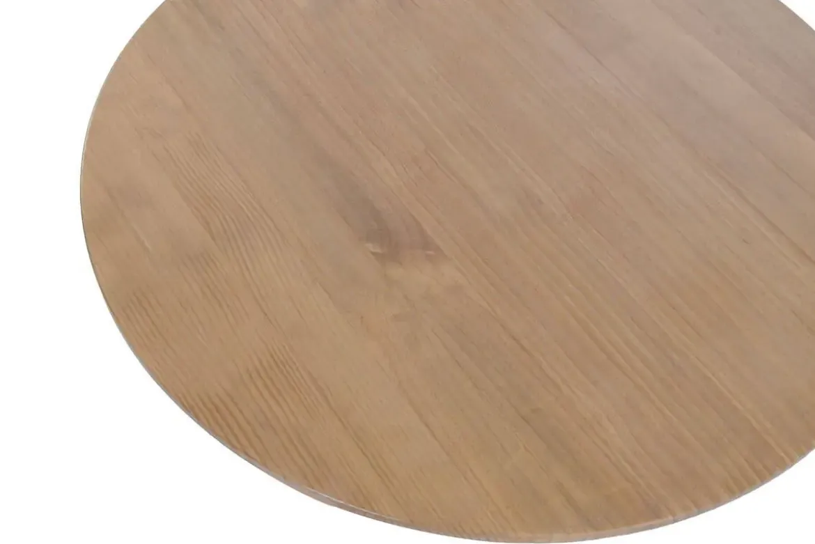 Mesa de Centro Redonda de Madera de Abeto 89 cm MB-230873