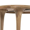 Mesa de Centro Redonda de Madera de Mango Marrón MB-223557
