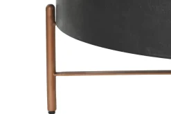 Mesa de Centro Redonda de Madera de Mango Negra MB-205747