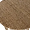 Mesa de Centro Redonda de Ratán Natural con Estructura de Acero MB-215355