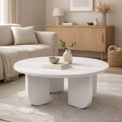 Mesa de Centro Redonda MDF Melamina 110 cm MB-228504