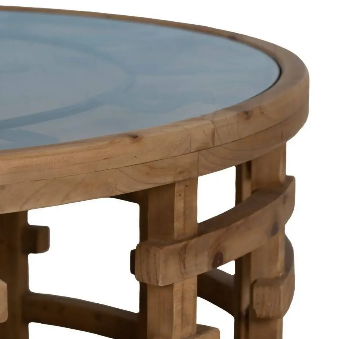 Mesa de Centro Salón Reloj de Dm-Madera 80x80x36 cm 611408