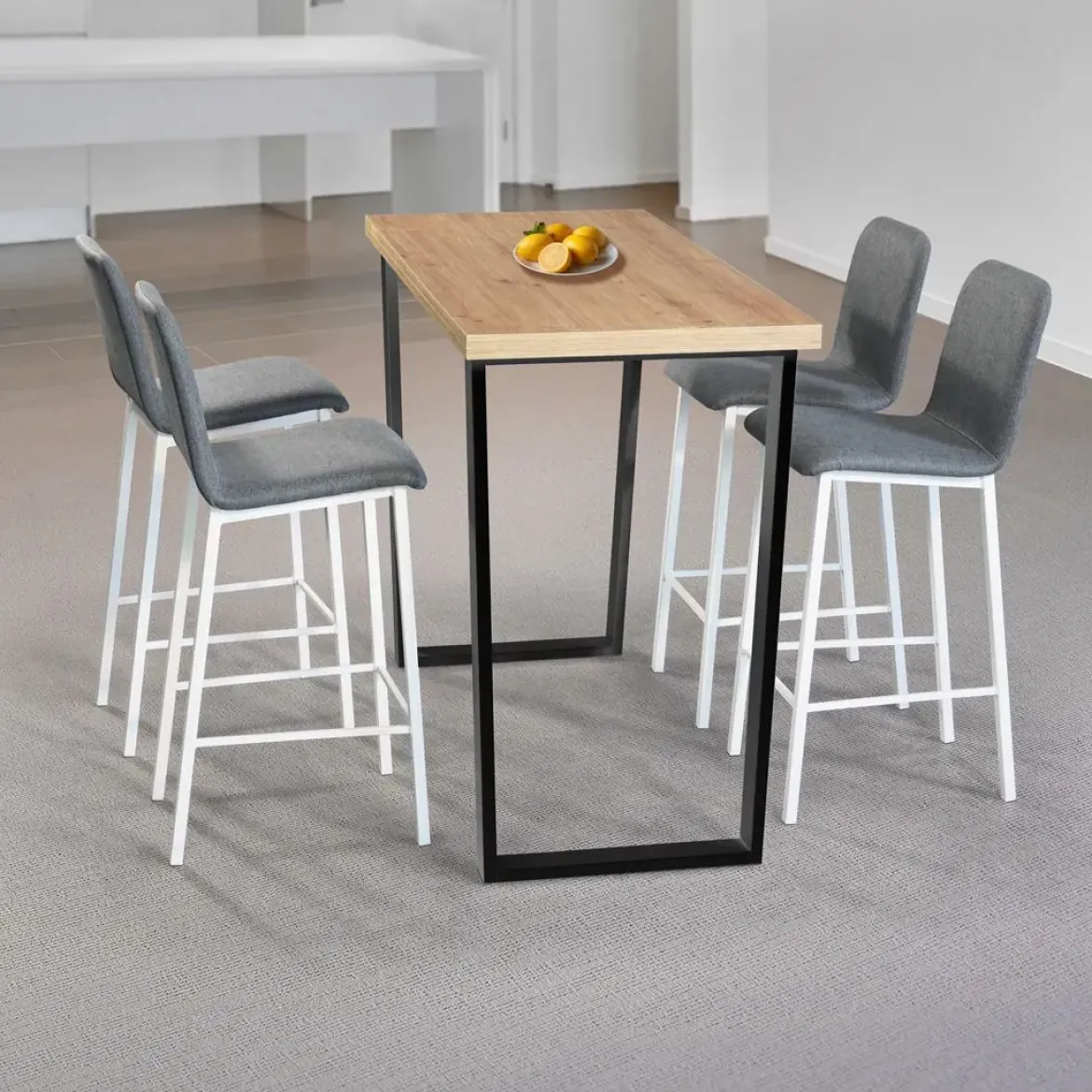 Mesa de Cocina Alta con Estructura de Aluminio JAZMIN