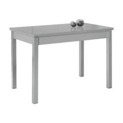 Mesa de Cocina Aluminio con Tablero de Cristal CIGALES 156