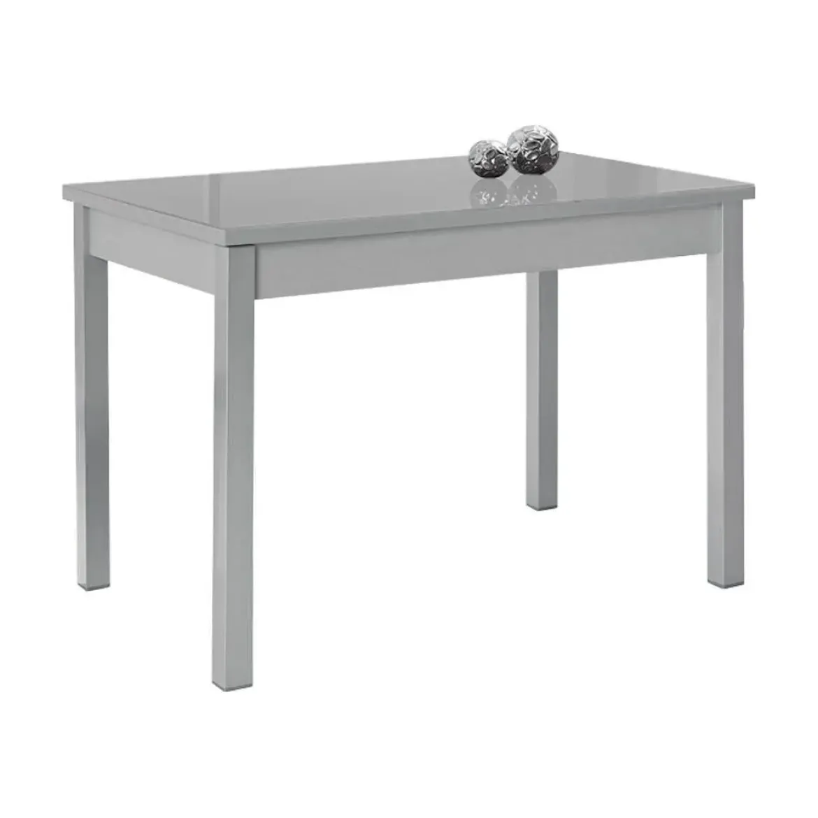 Mesa de Cocina Aluminio con Tablero de Cristal CIGALES 156