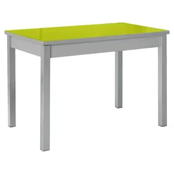 Mesa de Cocina Aluminio con Tablero de Cristal CIGALES 156