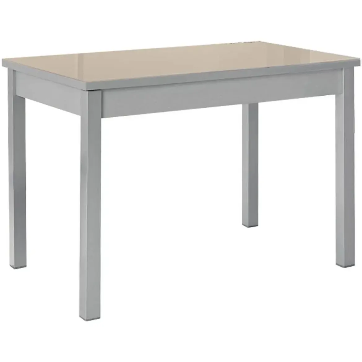 Mesa de Cocina Aluminio con Tablero de Cristal CIGALES 156