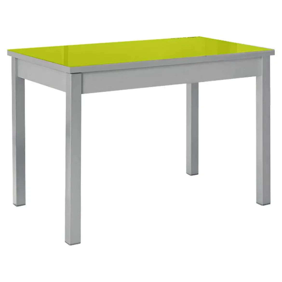 Mesa de Cocina Aluminio con Tablero de Cristal CIGALES 156