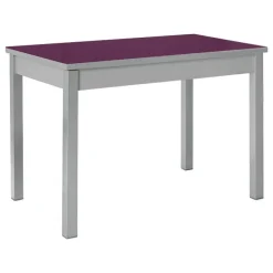 Mesa de Cocina Aluminio con Tablero de Cristal CIGALES 156
