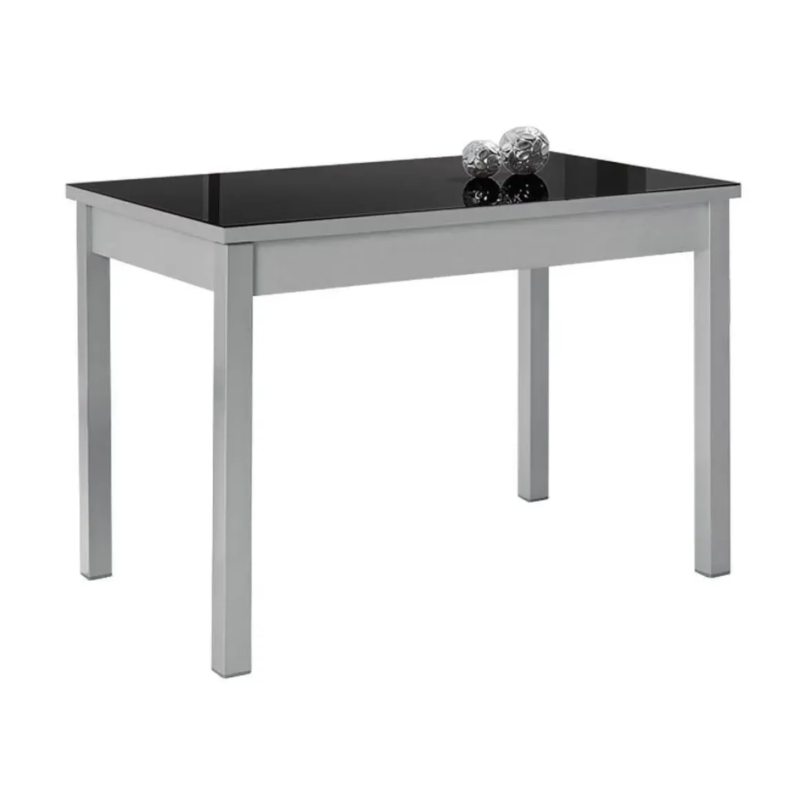 Mesa de Cocina Aluminio con Tablero de Cristal CIGALES 156