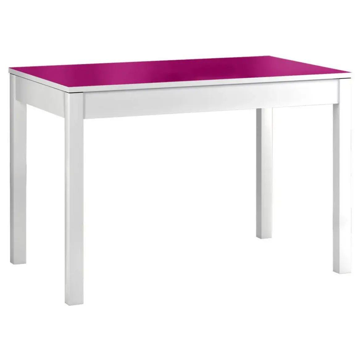 Mesa de Cocina Blanca con Tablero de Cristal CIGALES 156