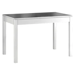 Mesa de Cocina Blanca con Tablero de Cristal CIGALES 156