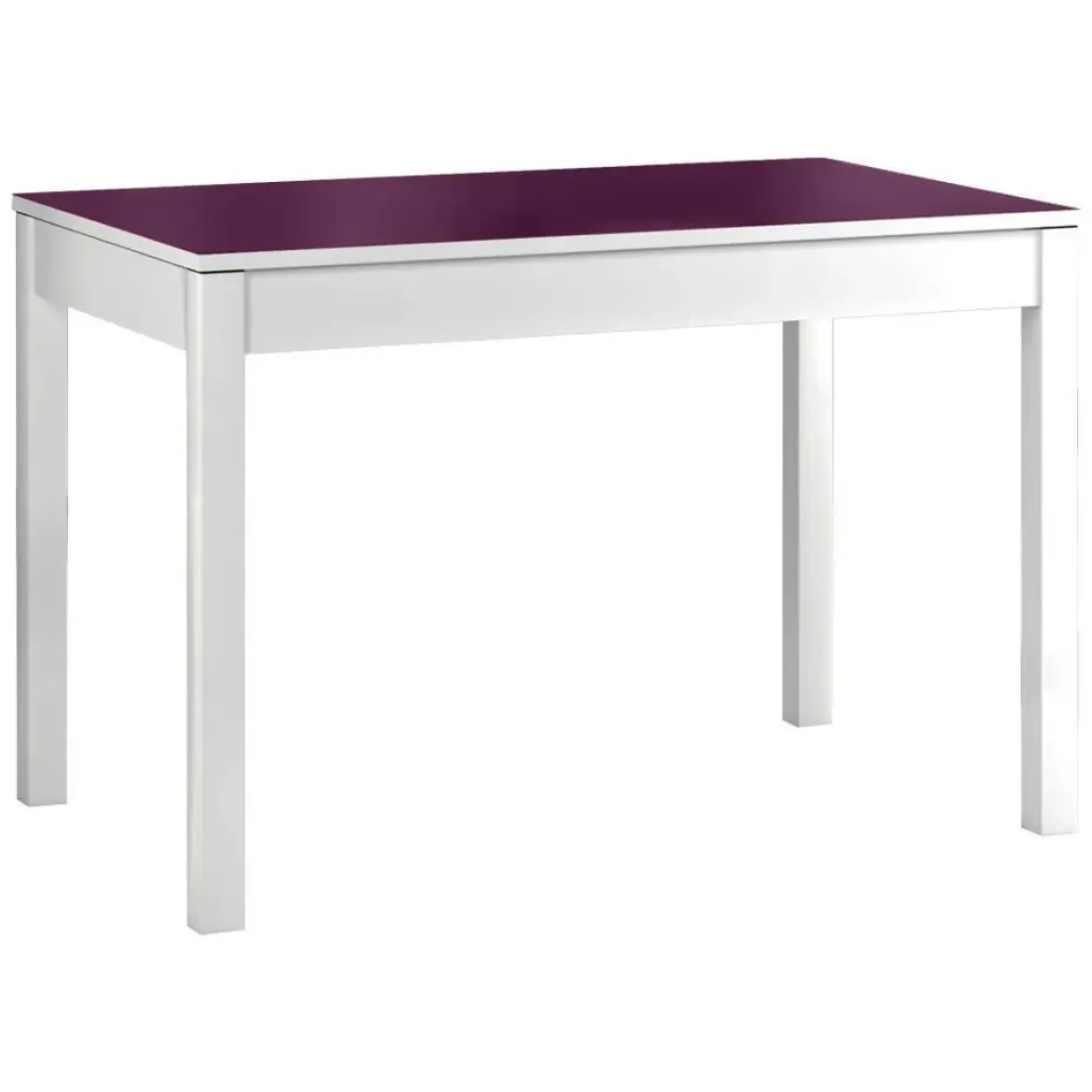 Mesa de Cocina Blanca con Tablero de Cristal CIGALES 156
