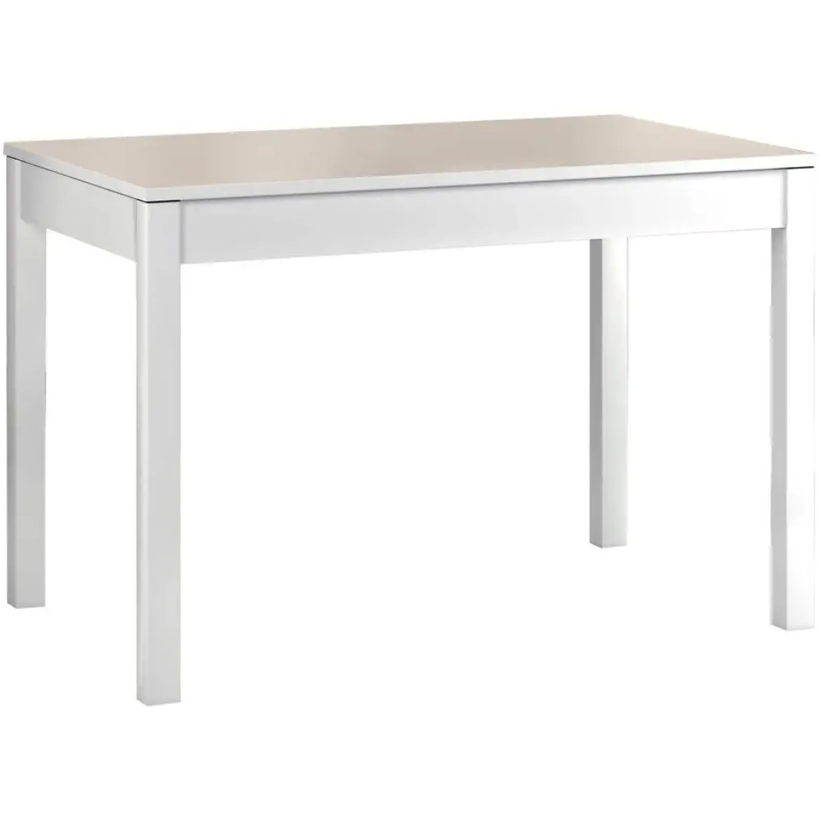 Mesa de Cocina Blanca con Tablero de Cristal CIGALES 156