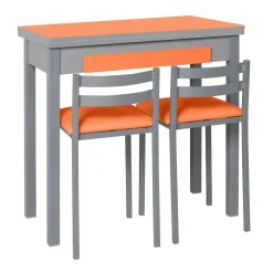 Mesa de cocina de 90x50 cm con apertura libro y tapa de cristal