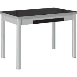 Mesa de Cocina Extensible Alas con Tablero de Cristal LEÓN 914/AL