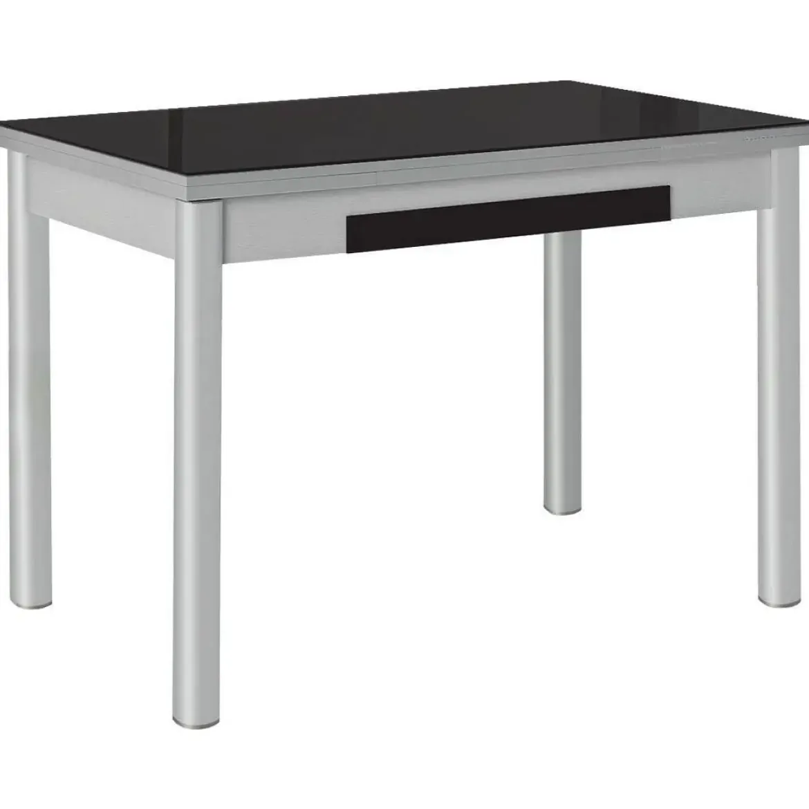 Mesa de Cocina Extensible Alas con Tablero de Cristal LEÓN 914/AL