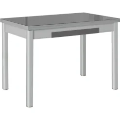 Mesa de Cocina Extensible Alas con Tablero de Cristal LEÓN 914/AL