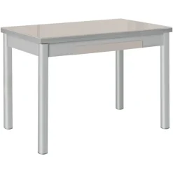 Mesa de Cocina Extensible Alas con Tablero de Cristal LEÓN 914/AL