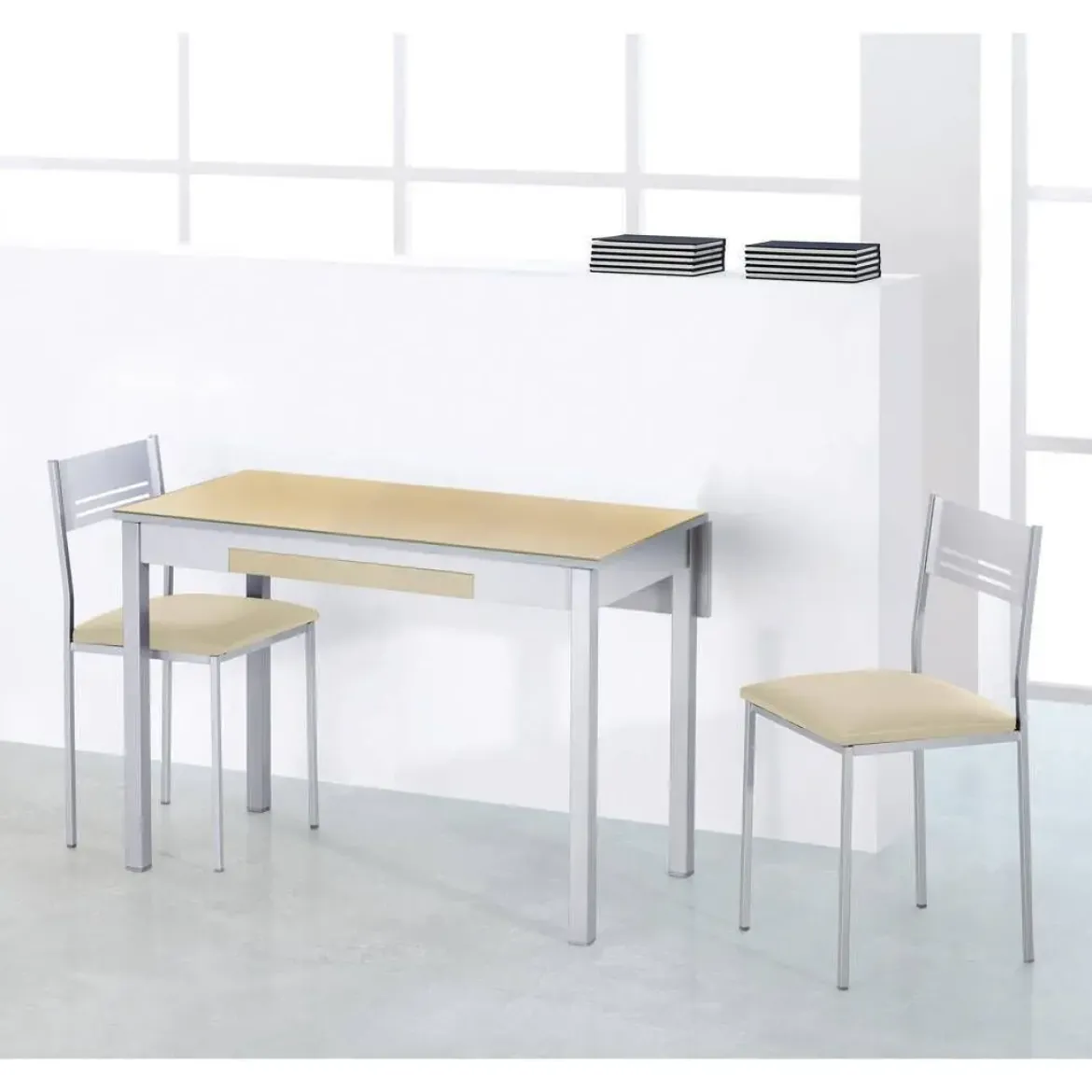 Mesa de Cocina Extensible Ala Caída con Cajón JEREZ 778