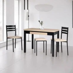 Mesa de Cocina Extensible Alas con Tablero Laminado RONDA 774/NG