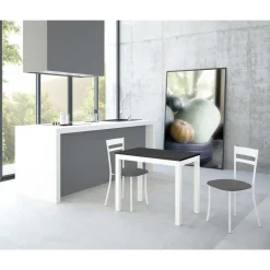 Mesa de Cocina Extensible Carro con Tablero Laminado 656/BL ANDRIA