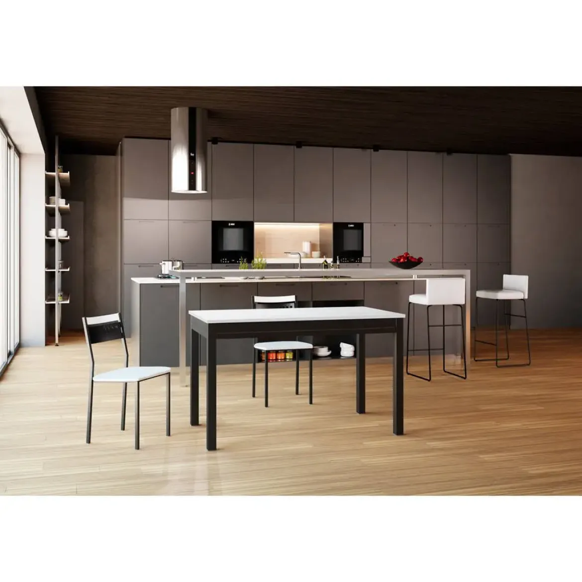 Mesa de Cocina Extensible Carro con Cajón PAVIA/NG