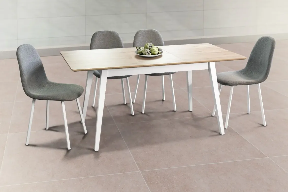 Mesa de Cocina Extensible con Patas de Madera PALMA