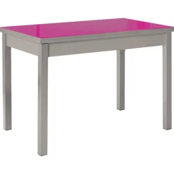Mesa de Cocina Extensible con Tablero de Cristal PANES 814/AL